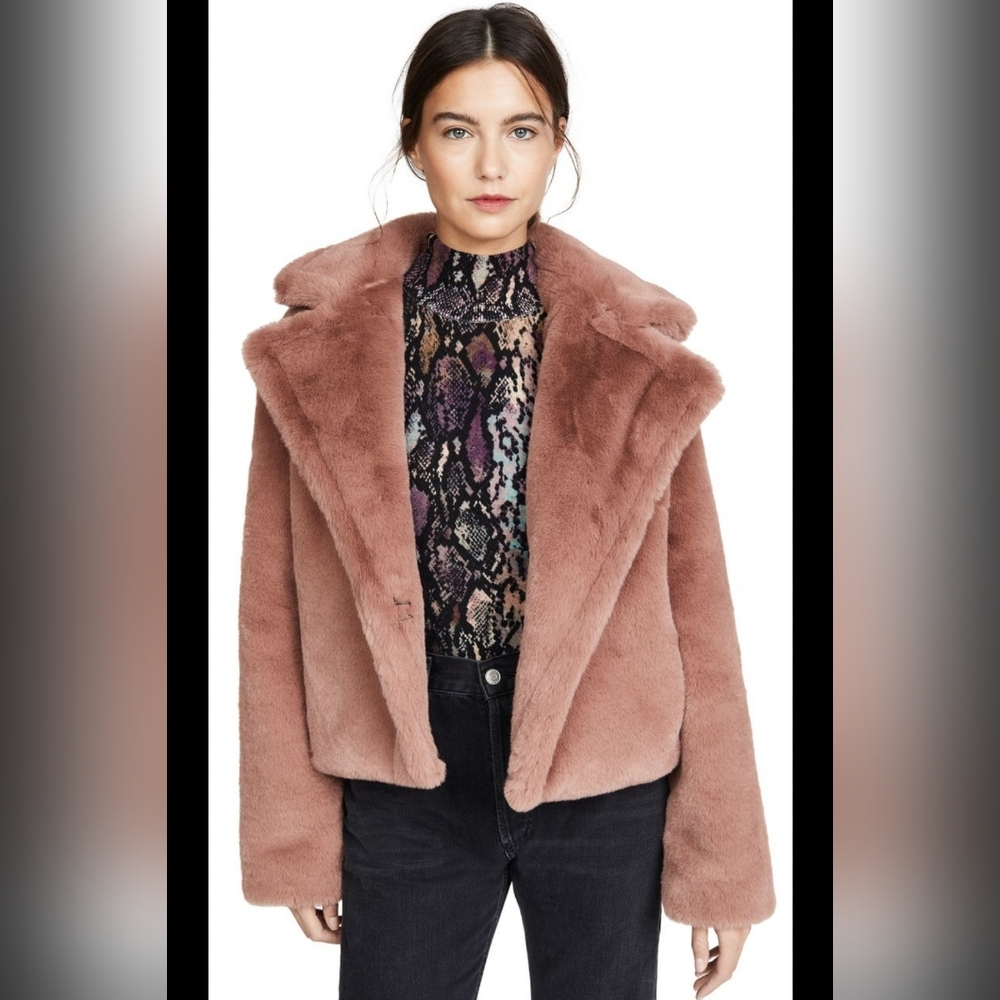 BB Dakota Fur coat - Size L - Rose taupe